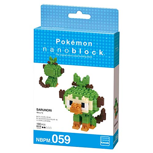 nanoblock Pokemon Grookey Ouistempo Chimpep Juguete de construcción, Multicolor (Kawada NBPM-059)