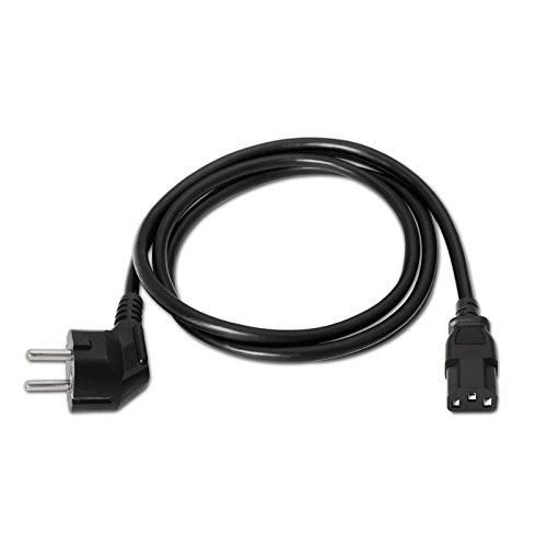 NANOCABLE 10.22.0102 - Cable de alimentación para CPU, CEE7/M-C13/H, 100% cobre AWG18, negro, 1.5mts