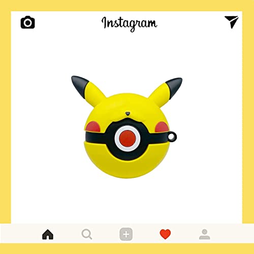 NANTING Funda de Silicona para AirPods 3rd Gen, 3D Cute Kawaii Anime Fashion Funny Cool Design Funda Protectora para Apple Airpod con Llavero, para Hombres/Mujeres/Adolescentes/Niñas/Niños (Pikachu)