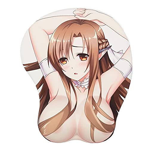 Nantt Sword Art Online New Sexy Hentai Anime 3D Mouse Pad Anime Sexy Girl Asuna Soft Gel Gaming Mouse Mat Muñeco Rest Rest Pad Pad For Anime Fans Aldult Halloween Regalo