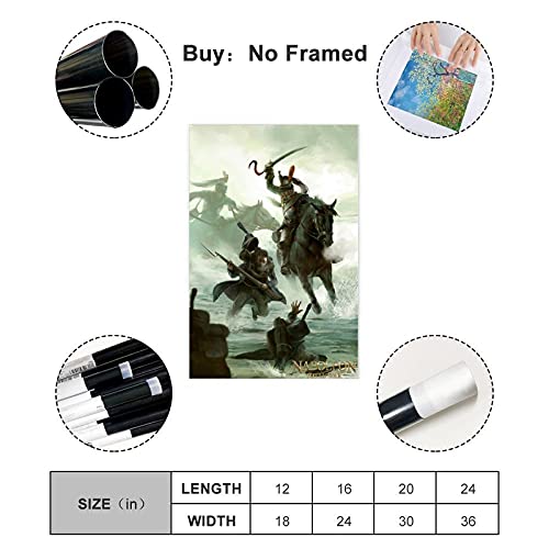 Napoleon - Póster de la cubierta del juego de la guerra total de 3 carteles de lona para decoración de la sala de estar, dormitorio, estilo unframe-style116 × 24 pulgadas (40 × 60 cm)
