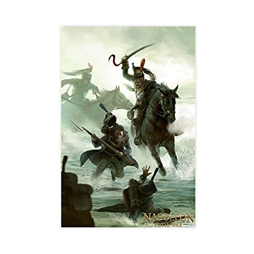 Napoleon - Póster de la cubierta del juego de la guerra total de 3 carteles de lona para decoración de la sala de estar, dormitorio, estilo unframe-style116 × 24 pulgadas (40 × 60 cm)