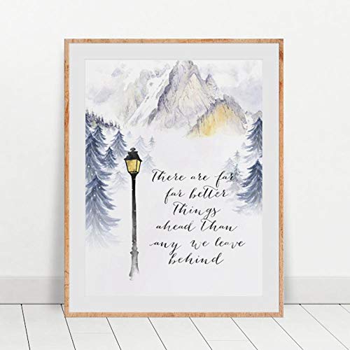 Narnia Arte Imprimir CS Lewis Cita Poster Abstracto Paisaje Pared Arte Lienzo Pintura CláSico Literatura Poster Hogar Dormitorio Decoracion 30x40cm No Marco
