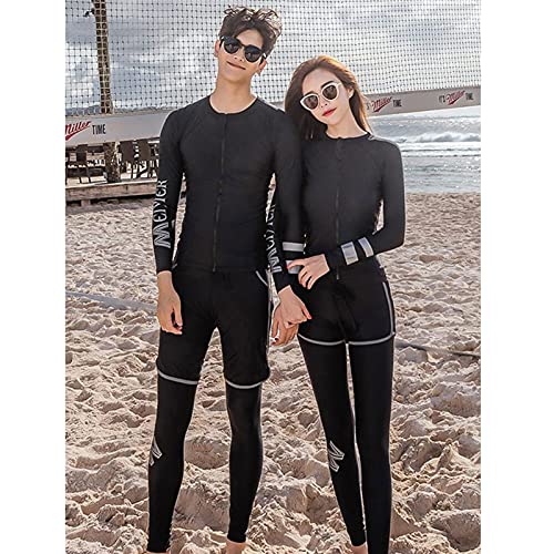 Natación De Traje De Baño De Buceo para Hombre Añadir Fertilizante 3-PC Conjunto De Manga Larga Elástica Sacre Sol Sailboat Negro MUMUJIN (Size : XXL)