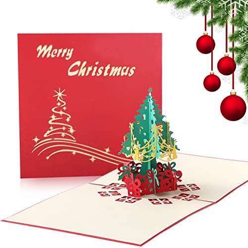 Navidad Tarjetas,Tarjetas de Navidad 3D,Navidad Tarjeta de felicitación Pop Up Regalo Tarjeta con Sobres,para decoraciones navideñas y felicitaciones navideñas