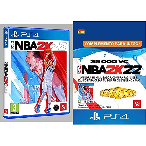 NBA 2K22 Estándar (PlayStation 4) + 35,000 VC (Código de descarga - Cuenta española)