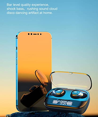 NC Ultra-Low Latency Fast Charge Voice Control Call Music Game Subwoofer Bluetooth 5.0 Wireless Binaural Stereo Headset LED Display Multi-Point Connection Sports IPX7 Waterproof Headset