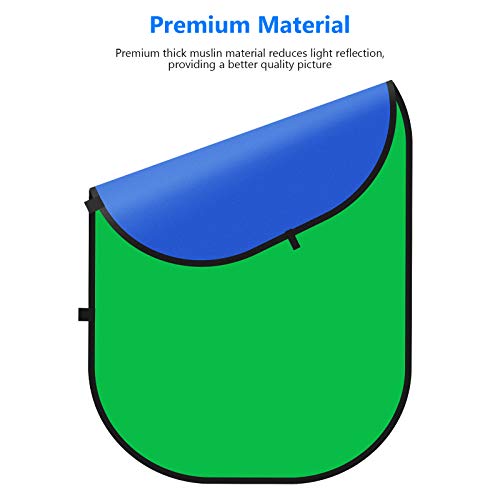 Neewer Fondo Plegable Reversible Chromakey Green Chromakey Blue 150 * 200CM Chroma-Key Azul / Verde