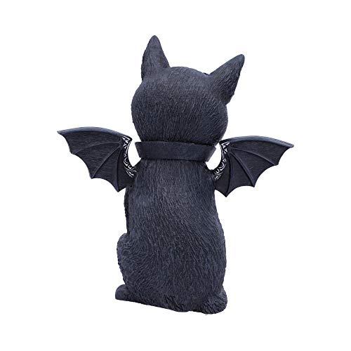 Nemesis Now B5149R0 Malpuss Winged - Figura de Gato Oculto, poliresina, Color Negro y Plateado, 10 cm
