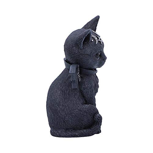 Nemesis Now B5149R0 Malpuss Winged - Figura de Gato Oculto, poliresina, Color Negro y Plateado, 10 cm