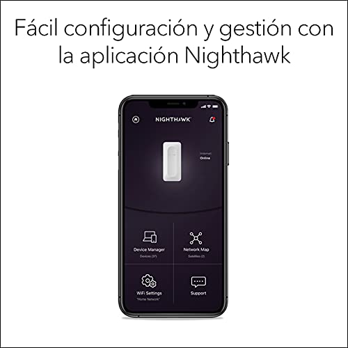 NETGEAR - Repetidor WiFi 6 mesh AX1600 EAX12, extensor WiFI con 1 puerto LAN y 4 streams, amplificador WiFi inalámbrico compatible con módems de fibra y adsl, color blanco