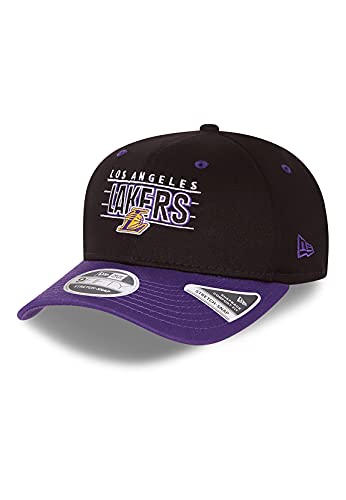 New Era 9Fifty - Gorra elástica con Cierre a presión - Los Angeles Lakers, Hombre, NE60137491.00001, Negro, S-M