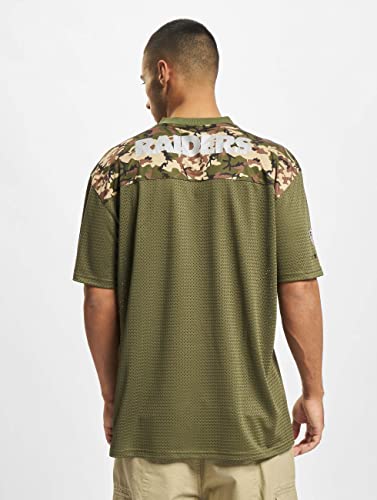 New Era - NFL Camo Mesh Jersey - Las Vegas Raiders - Camiseta de camuflaje para hombre, color verde oliva
