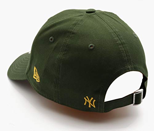 New Era York Yankees 9forty Adjustable Cap Rear Logo Rifle Green/Gold - One-Size