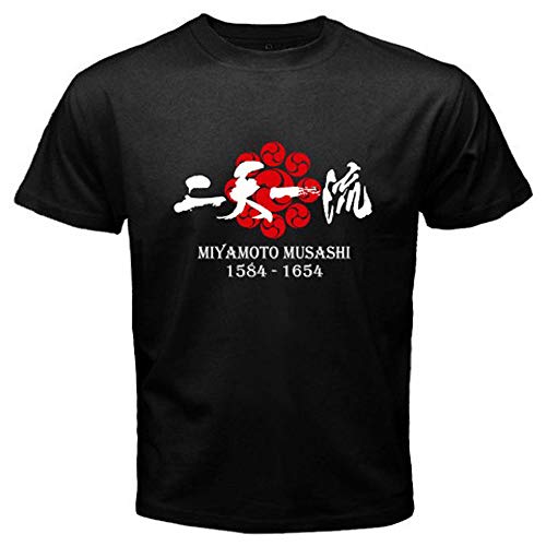 New Miyamoto Musashi Symbol Japan Samurai Legend Black Men's T-Shirt Size S-3XL