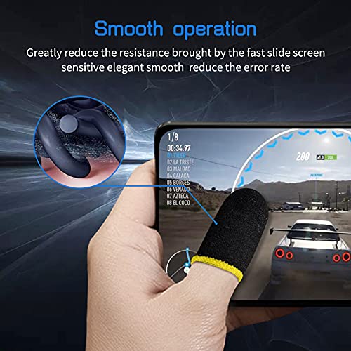 Newseego PUBG Finger Sleeves, Juego de Mangas para el Dedo del Juego Móvil, Game Thumb Sleeve[12 Pack][Aplicar a la Competencia] Pantalla táctil de Dedo Manga Transpirable Disparos sensibles al Sudor