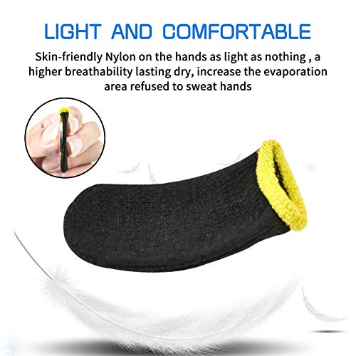 Newseego PUBG Finger Sleeves, Juego de Mangas para el Dedo del Juego Móvil, Game Thumb Sleeve[12 Pack][Aplicar a la Competencia] Pantalla táctil de Dedo Manga Transpirable Disparos sensibles al Sudor