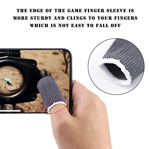 Newseego PUBG Mobile Game Finger Sleeve Controller, Pantalla táctil Dedo Manga Transpirable Anti-Sudor Disparos sensibles y Teclas de apuntar para PUBG para Android y iOS [Paquete de 12]