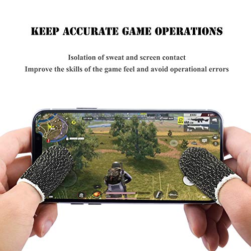 Newseego PUBG Mobile Game Finger Sleeve Controller, Pantalla táctil Dedo Manga Transpirable Anti-Sudor Disparos sensibles y Teclas de apuntar para PUBG para Android y iOS [Paquete de 12]