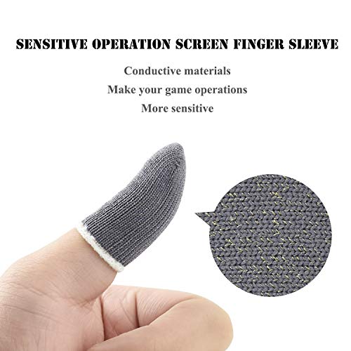 Newseego PUBG Mobile Game Finger Sleeve Controller, Pantalla táctil Dedo Manga Transpirable Anti-Sudor Disparos sensibles y Teclas de apuntar para PUBG para Android y iOS [Paquete de 12]