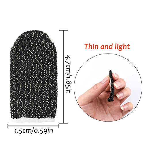 Newseego PUBG Mobile Game Finger Sleeve Controller, Pantalla táctil Dedo Manga Transpirable Anti-Sudor Disparos sensibles y Teclas de apuntar para PUBG para Android y iOS [Paquete de 12]