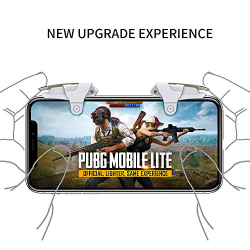 Newseego PUBG Mobile Phone Game Trigger,L1R1 Game Triggers de Teléfonos Armor Style PUBG Trigger Botón Sensible Joysticks Apuntar y Disparar Teclas de Activación para PUBG/Knives Out/Rules of Survival