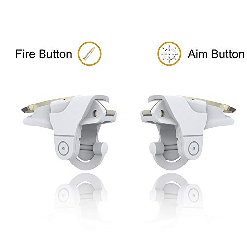 Newseego PUBG Mobile Phone Game Trigger,L1R1 Game Triggers de Teléfonos Armor Style PUBG Trigger Botón Sensible Joysticks Apuntar y Disparar Teclas de Activación para PUBG/Knives Out/Rules of Survival
