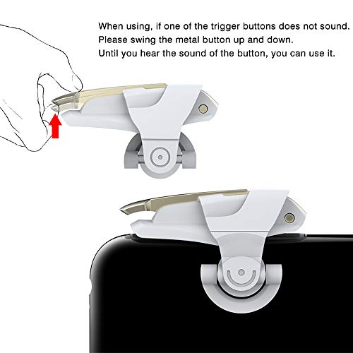 Newseego PUBG Mobile Phone Game Trigger,L1R1 Game Triggers de Teléfonos Armor Style PUBG Trigger Botón Sensible Joysticks Apuntar y Disparar Teclas de Activación para PUBG/Knives Out/Rules of Survival