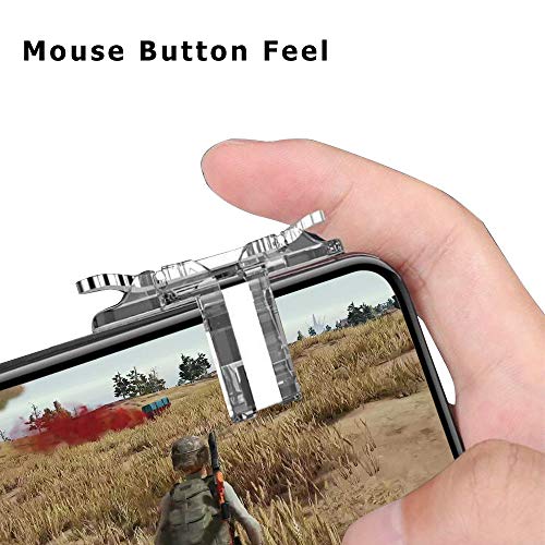 Newseego PUBG Phone Game Controller Triggers, L1R1 Trigger Controladores de Teléfonos Móviles Alas Frías Disparar el Botón Sensible para Disparar y Apuntar para Navajas para Android y iOS(1 par)
