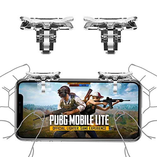 Newseego PUBG Phone Game Controller Triggers, L1R1 Trigger Controladores de Teléfonos Móviles Alas Frías Disparar el Botón Sensible para Disparar y Apuntar para Navajas para Android y iOS(1 par)