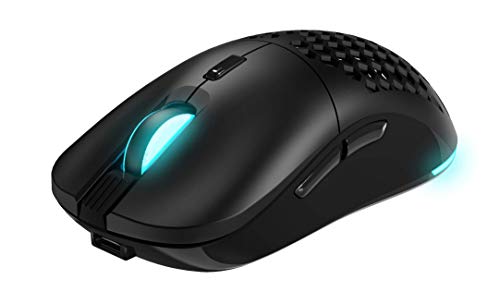 Newskill Arakne Elite Ratón RGB Profesional Gaming Wireless 16.000 dpi- Diseño Ambidiestro, Botones Laterales y Cubierta Superior Modular, Negro