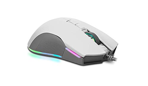 Newskill Eos Ivory Raton Gaming Profesional con Iluminación RGB, 16000 dpi y Sensor Óptico Pixart PMW 3360 - Color Blanco