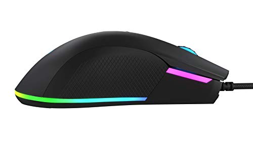 Newskill Eos - Ratón para Gaming RGB (10 perfiles configurables por el usuario según el modo de iluminación) Profesional (Sensor óptico 16000 DPI) Color Negro