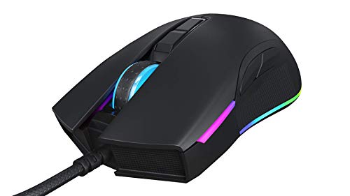 Newskill Eos - Ratón para Gaming RGB (10 perfiles configurables por el usuario según el modo de iluminación) Profesional (Sensor óptico 16000 DPI) Color Negro