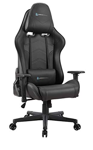 Newskill Kitsune - Silla gaming profesional (Inclinación y altura regulable, reposabrazos 2D ajustables, base en nylon, reclinable 180º), Color Negra