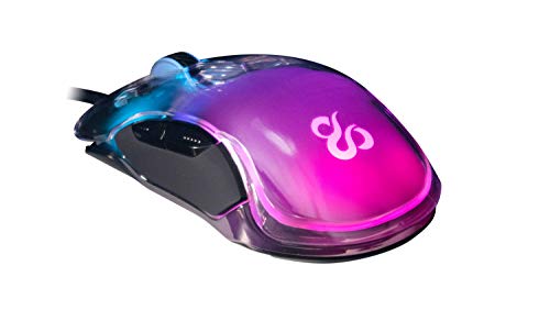 Newskill Lycan - Ratón Gaming Transparente con Retroiluminación RGB, 16000 dpi, 400 IPS y Aceleración Máxima de 50G