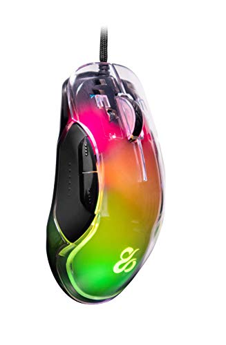 Newskill Lycan - Ratón Gaming Transparente con Retroiluminación RGB, 16000 dpi, 400 IPS y Aceleración Máxima de 50G