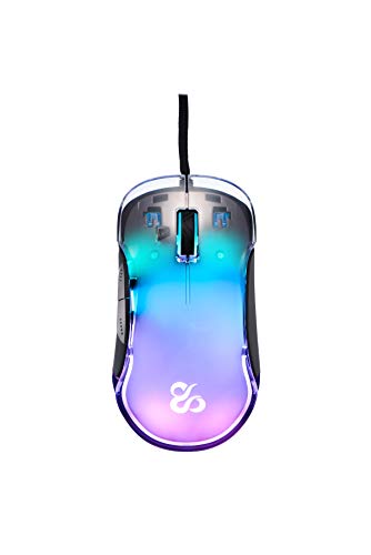 Newskill Lycan - Ratón Gaming Transparente con Retroiluminación RGB, 16000 dpi, 400 IPS y Aceleración Máxima de 50G