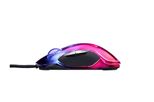 Newskill Lycan - Ratón Gaming Transparente con Retroiluminación RGB, 16000 dpi, 400 IPS y Aceleración Máxima de 50G