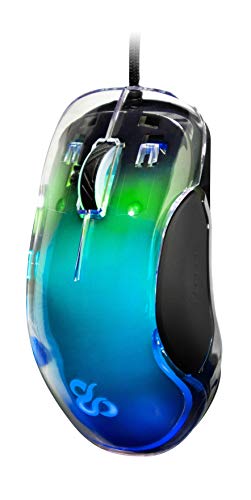 Newskill Lycan - Ratón Gaming Transparente con Retroiluminación RGB, 16000 dpi, 400 IPS y Aceleración Máxima de 50G