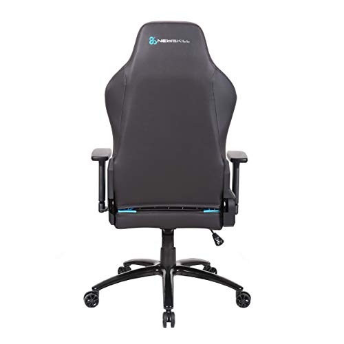 Newskill NS-CH-AKERON-BLUE Akeron - Silla gaming profesional con marco de acero reforzado (sistema de balanceo, reclinable hasta 180 grados, reposabrazos 3D) - Color Azul, mediano