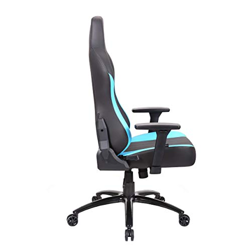 Newskill NS-CH-AKERON-BLUE Akeron - Silla gaming profesional con marco de acero reforzado (sistema de balanceo, reclinable hasta 180 grados, reposabrazos 3D) - Color Azul, mediano