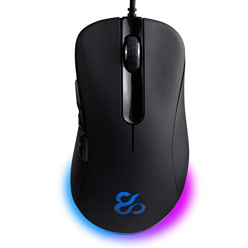 Newskill Ratón Gaming atreo con Sensor óptico (6200 dpi),botón Lateral con función de Sniper e iluminación RGB.