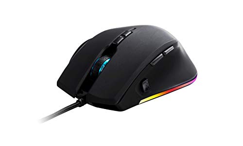 Newskill Ratón Gaming habrok con Sensor óptico (16000 dpi), botón Lateral para Sniper e iluminación RGB.