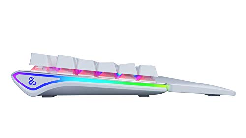 Newskill Serike Ivory Teclado Mecánico Gaming RGB con más de 11 Efectos de Iluminación RGB, Grabación de Macros y Tecnología Anti-Ghosting - Switch Red Outemu - Color Blanco