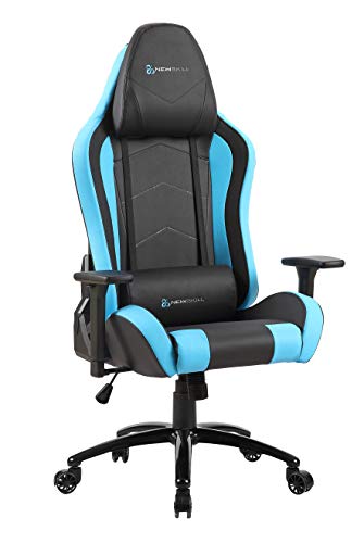 Newskill Takamikura - Silla gaming profesional (inclinación y altura regulable, reposabrazos ajustables, reclinable 180º), Color Azul