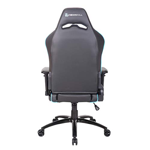 Newskill Valkyr - Silla gaming profesional con asiento microperforado para mejor sensación térmica (sistema de balanceo y reclinable 180 grados, reposabrazos 4D) - Color Azul, mediano