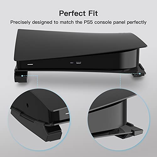 NexiGo PS5 Soporte Horizontal, [Diseño Minimalista], Soporte Base PS5, Compatible con Playstation 5 Disc y Ediciones Digitales, Negro