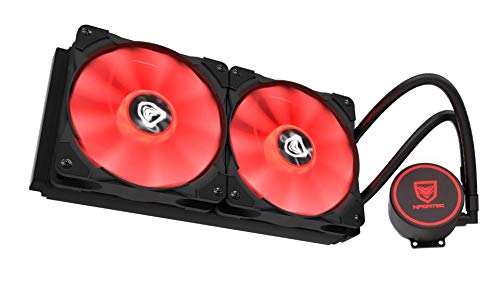 Nfortec Hydrus V2 Refrigeración Líquida 240mm con Ventilador LED Red de 120mm (Compatible con AMD e Intel) - Color Rojo