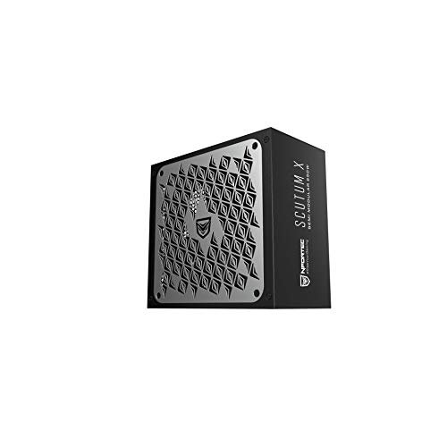 Nfortec Scutum X Semi Modular 750W - Fuente de alimentación para PC con Certificación 80+ Bronze y Cableado Mallado Semi Modular - Color Negro